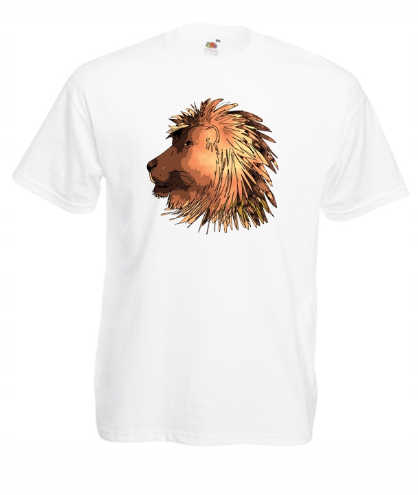 

L Koszulka Męska Lew Artystyczna Z Lwem Wzory