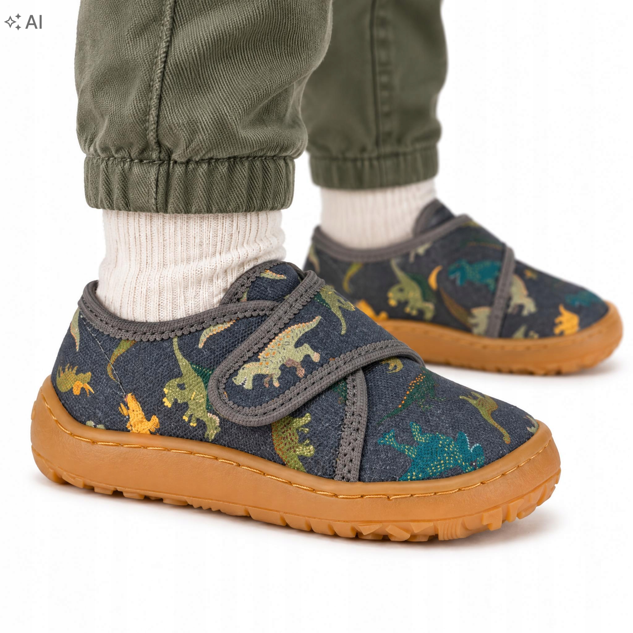 Kapcie, buty dziecięce Froddo Barefoot Slippers Dinozaury G1700438-26