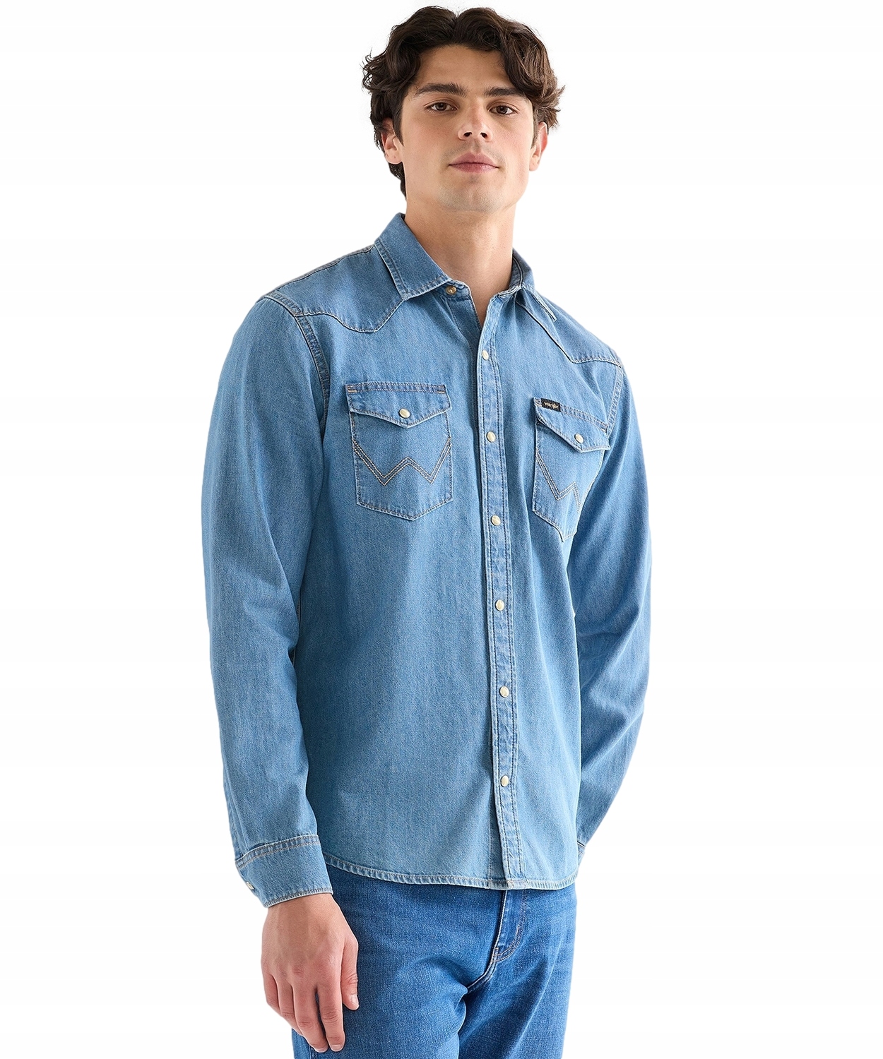 Košile Wrangler Western Shirt 112378474 Lake M