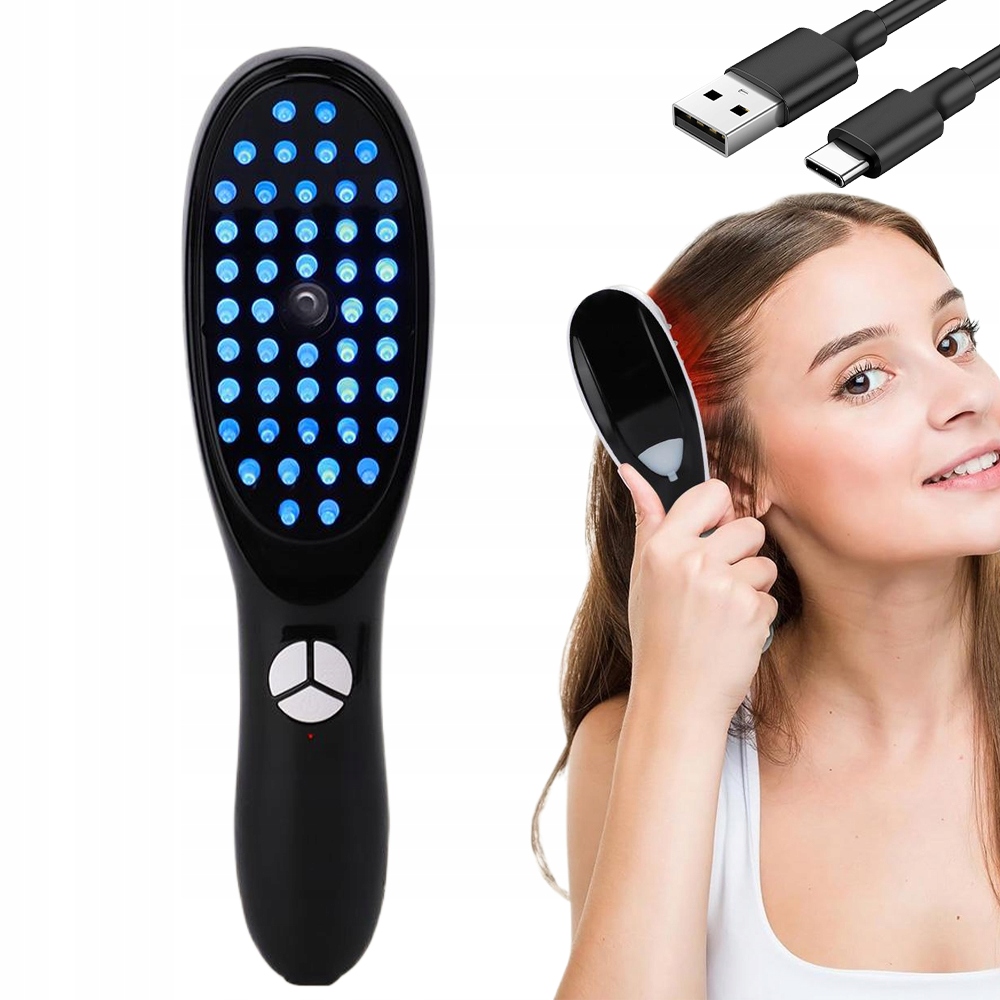 Elektrický Hřeben S Funkcí Terapie Červeným Světlem Pro Masáž Pokožky