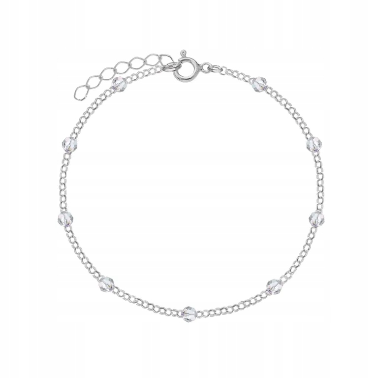 Stříbrný Náramek S Krystaly Dárek Den Žen 925 Přání Bonus