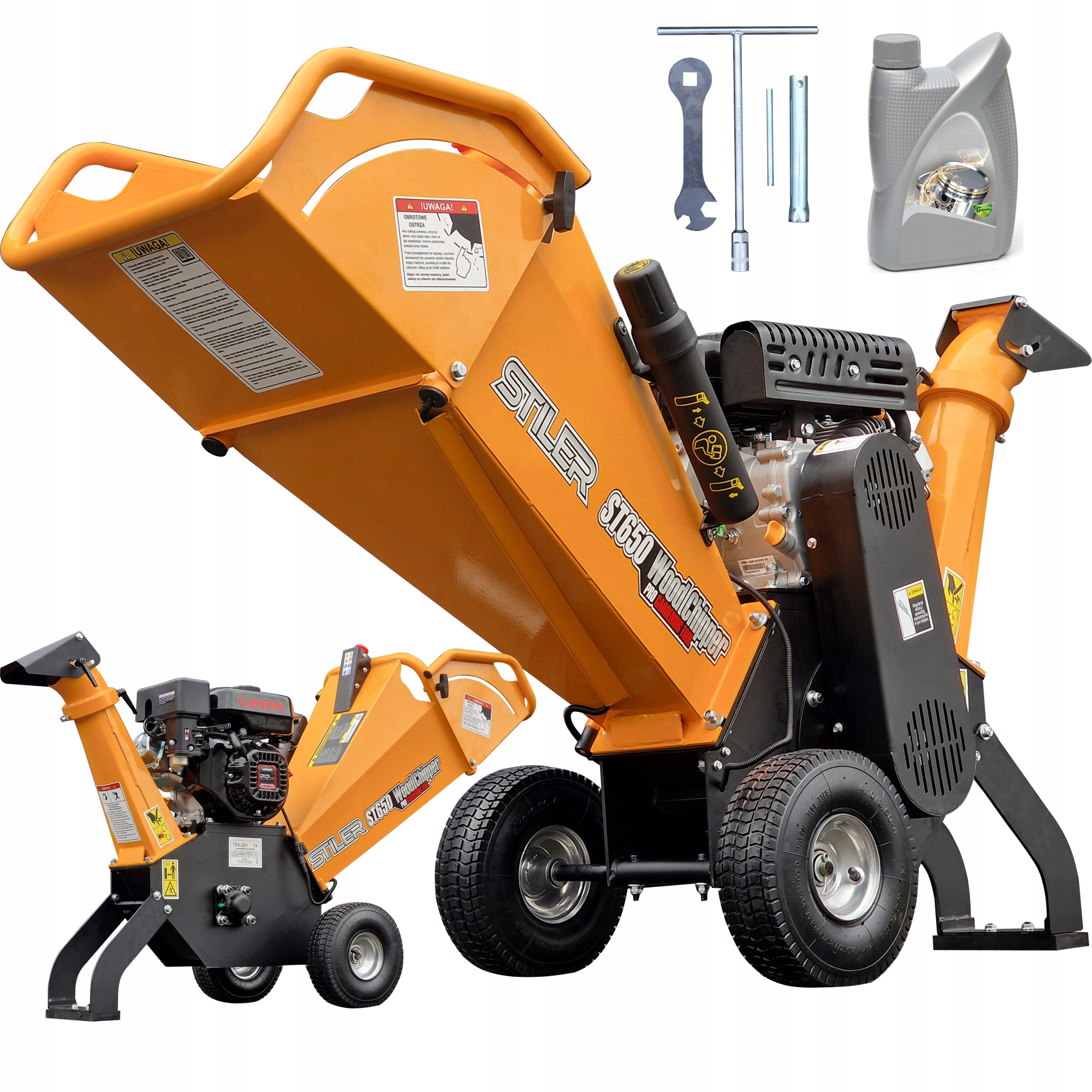 Výkonný Štípač Drtič Na Větve Dřeva Stiler Loncin 9KM Olej