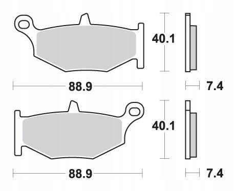 KLOCKI HAMULCOWE SBS SUZUKI GSX1300 B-KING TYŁ Producent SBS