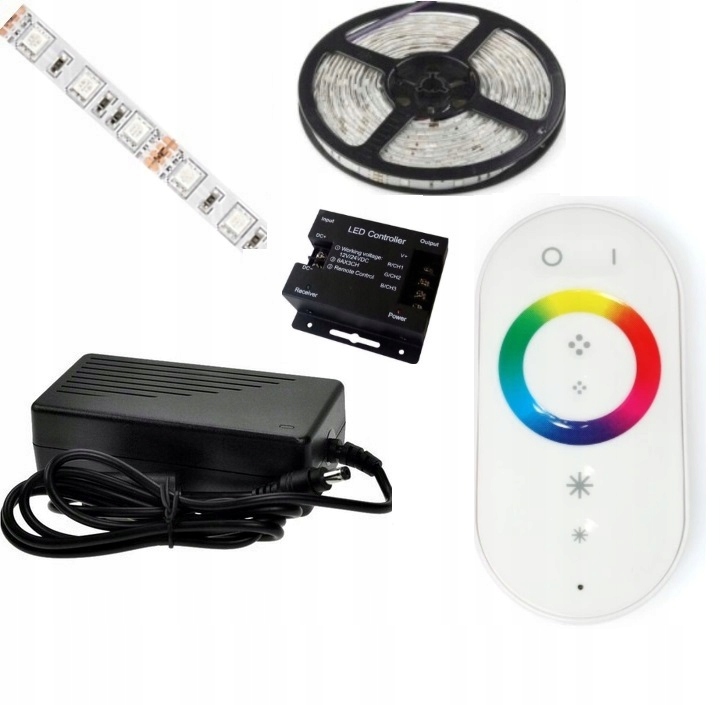 

Zestaw 7m Tasma Led Rgb 5050 Pilot Rf Dotykowy Zas