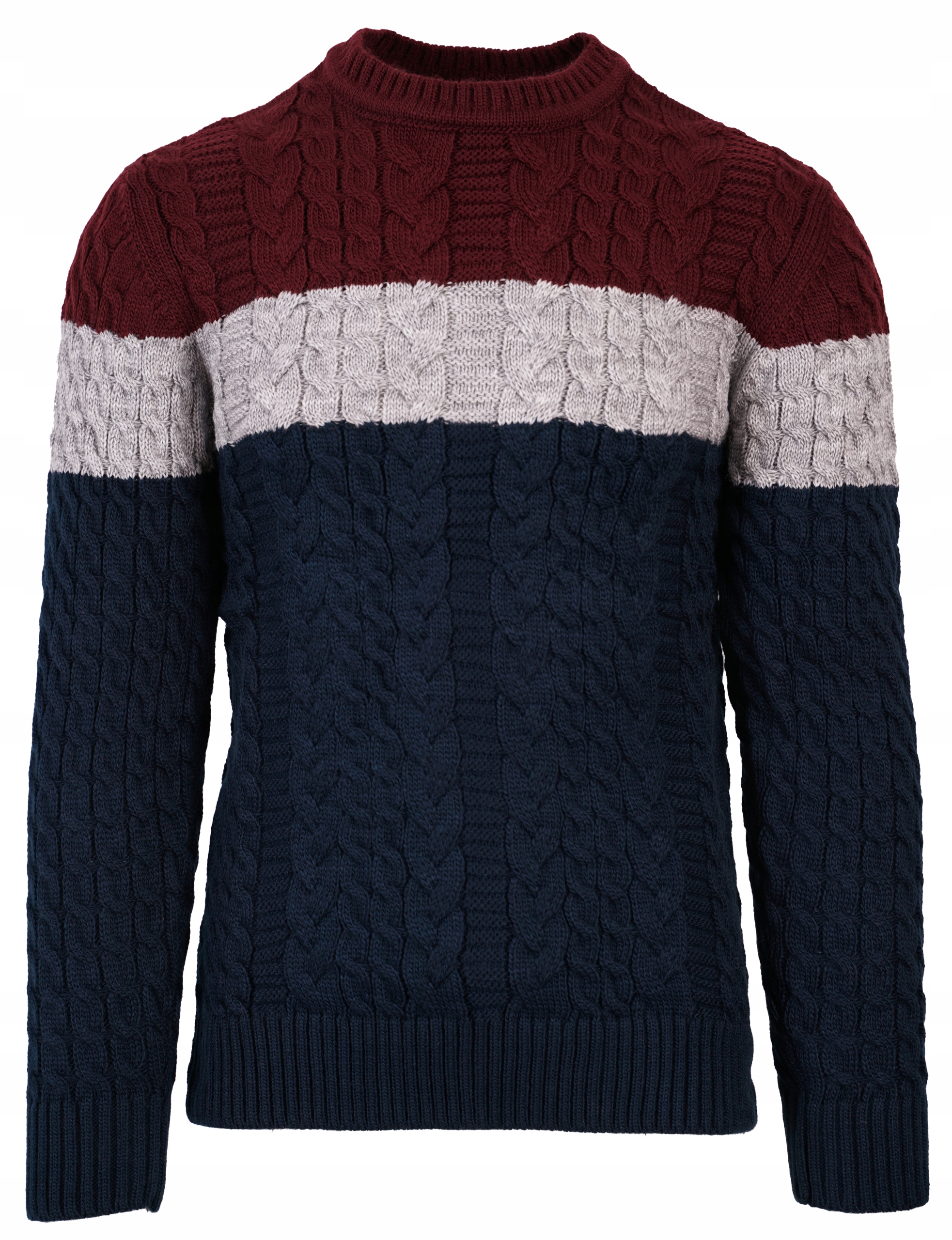 

Sweter Męski Klasyczny Wełniany Ciepły Wzór L XL