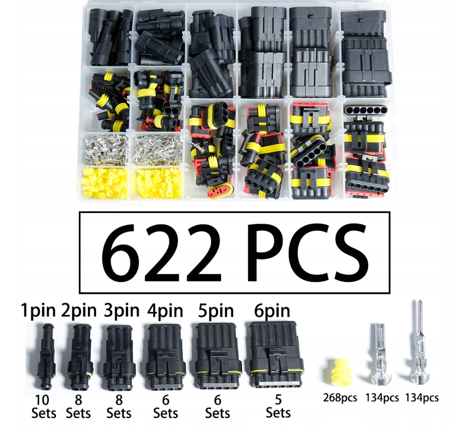 KOSTKA ZŁĄCZE WTYK HERMETYCZNE SUPERSEAL 622szt