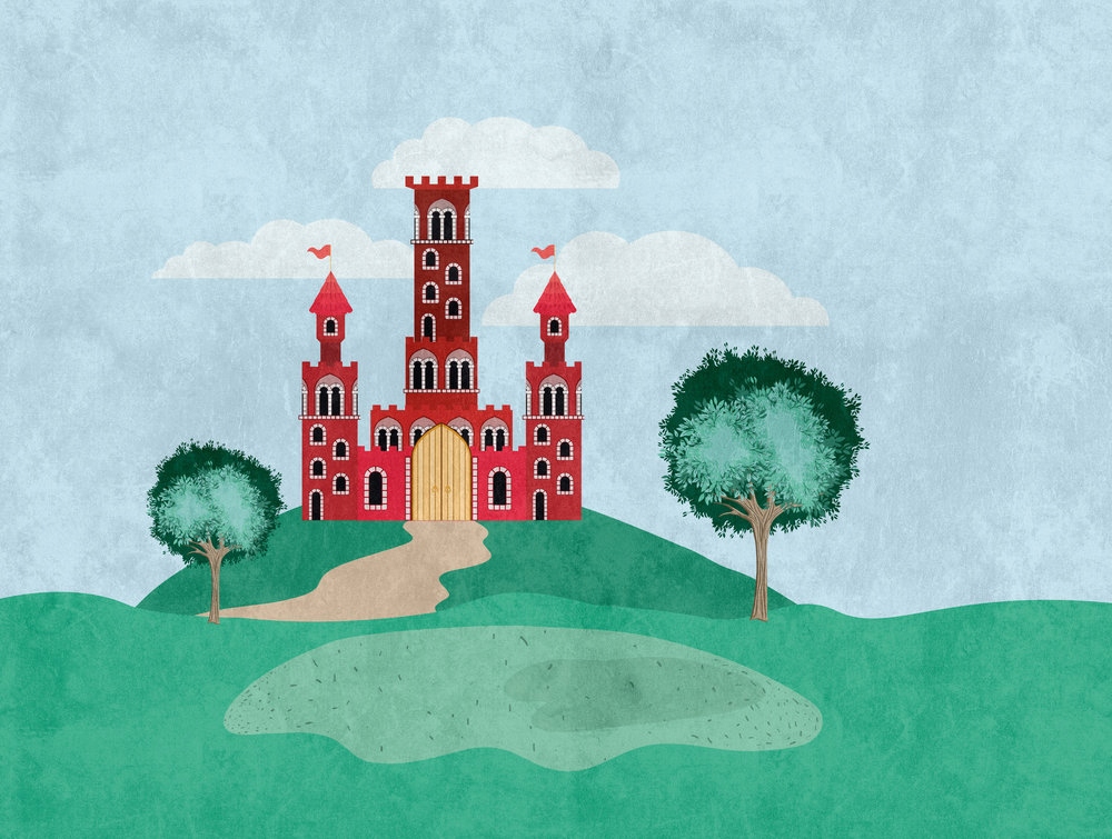 Tapeta Nástěnná Dětská Zámek Princezna