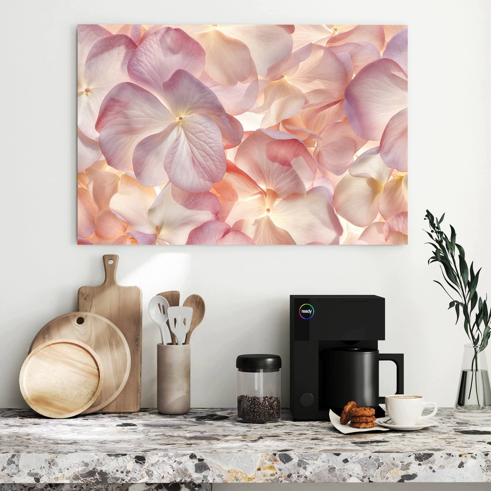 Magnetická tabule Pastelová Kouzlo květin 90 × 60 cm