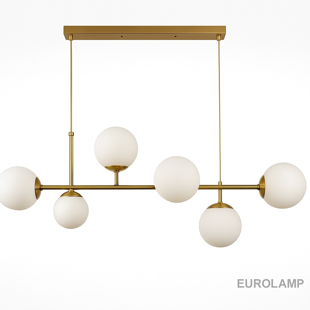 Závesné Stropné Svietidlo Luster Zlaté Led Gule