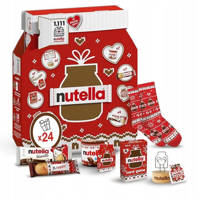 Nutella Adventní kalendář ve tvaru sklenice, 528 g
