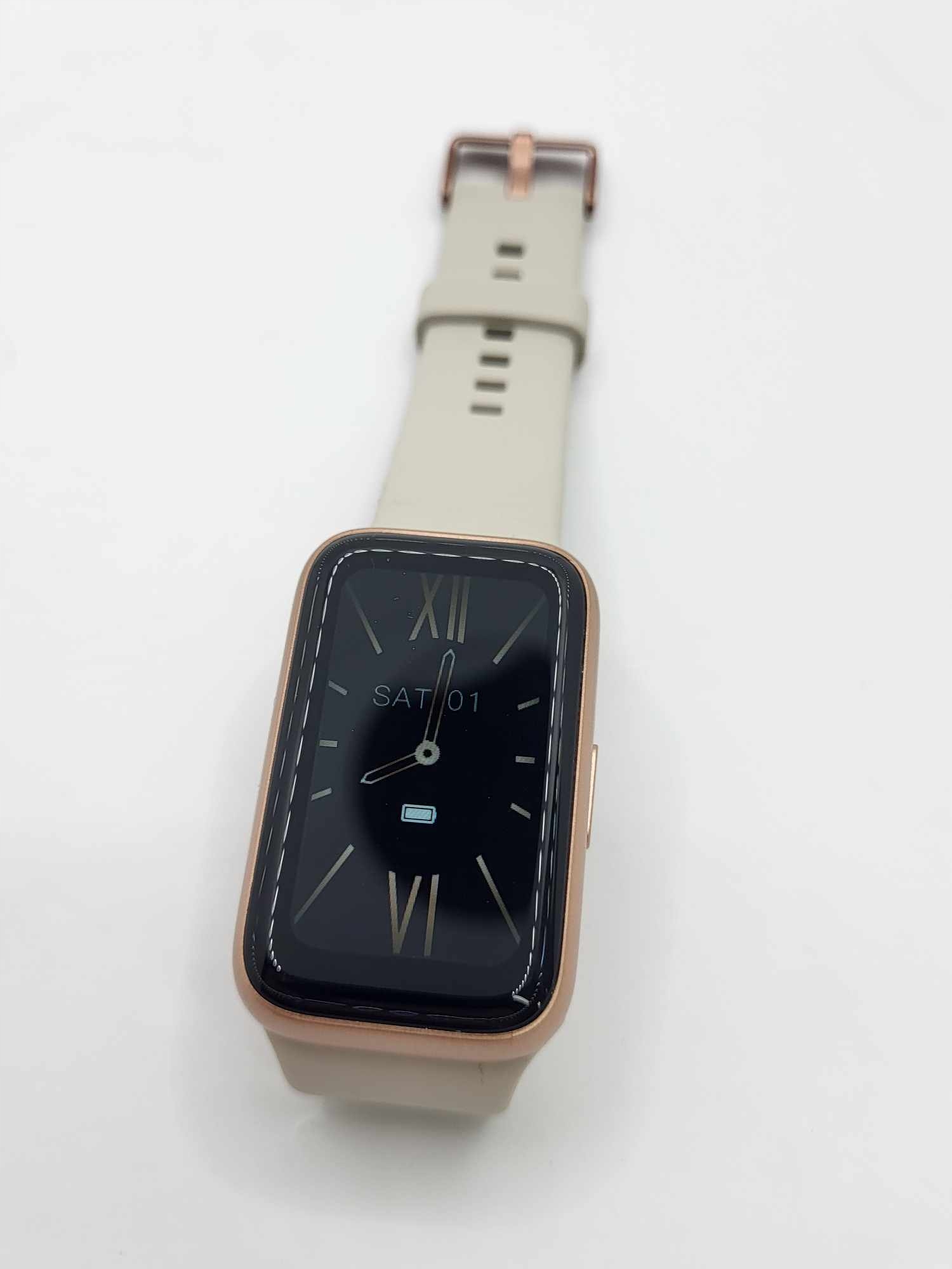 SMART WATCH WODOODPORNY ZEGAREK DAMSKI SMARTWATCH SpO2, KROKI TRENING! Złącza brak