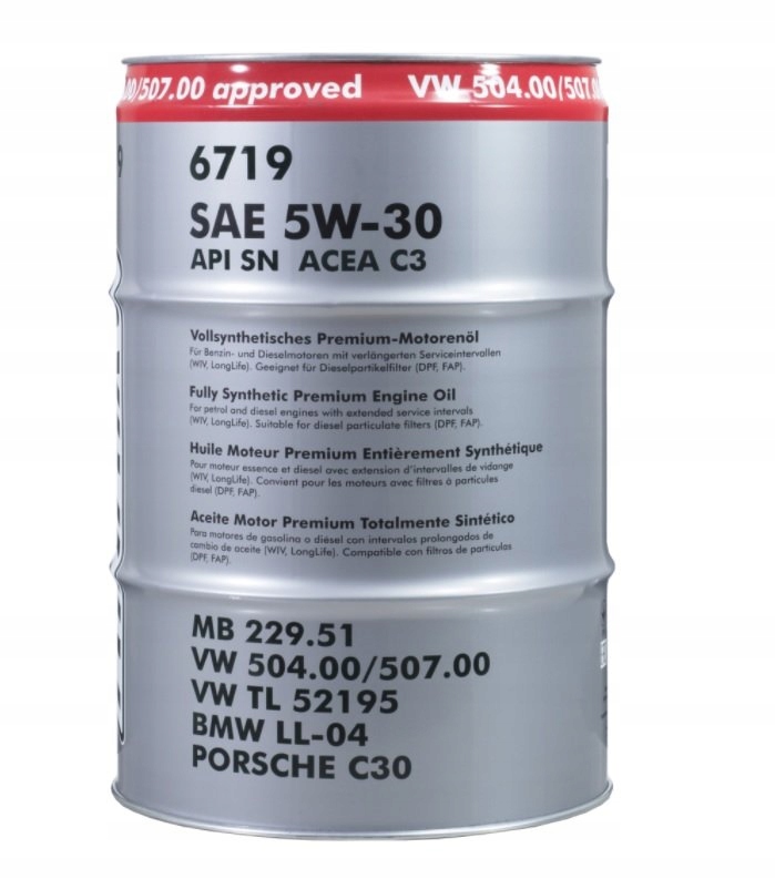 VAG5W30208L / OLE МАСЛО ФАНФАРО VOLKSWAGEN 5W-30 208L