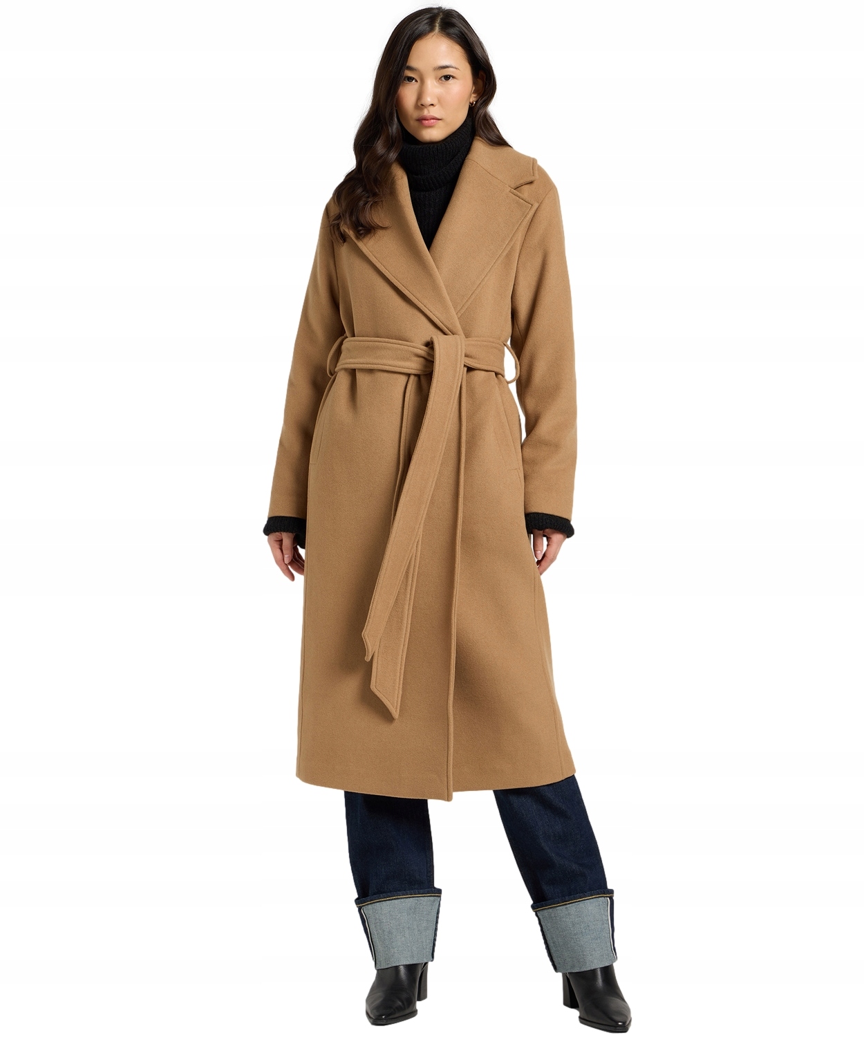 Kabát Lee Wool Coat 112371065 Dark Camel L