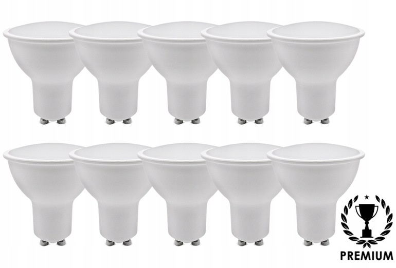 10x Led žárovka Samsung 7W ~60W GU10 Studená Premium