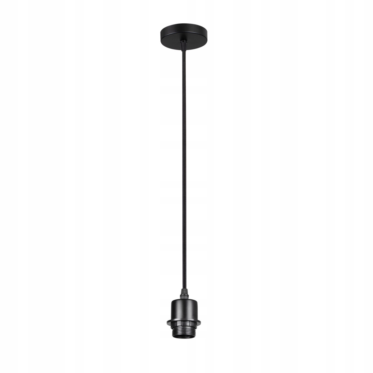 

Lampa wisząca zwis sznur oprawa czarna loft E27