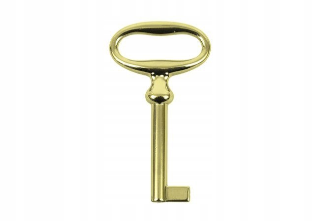 Klucz meblowy gładki mosiądz