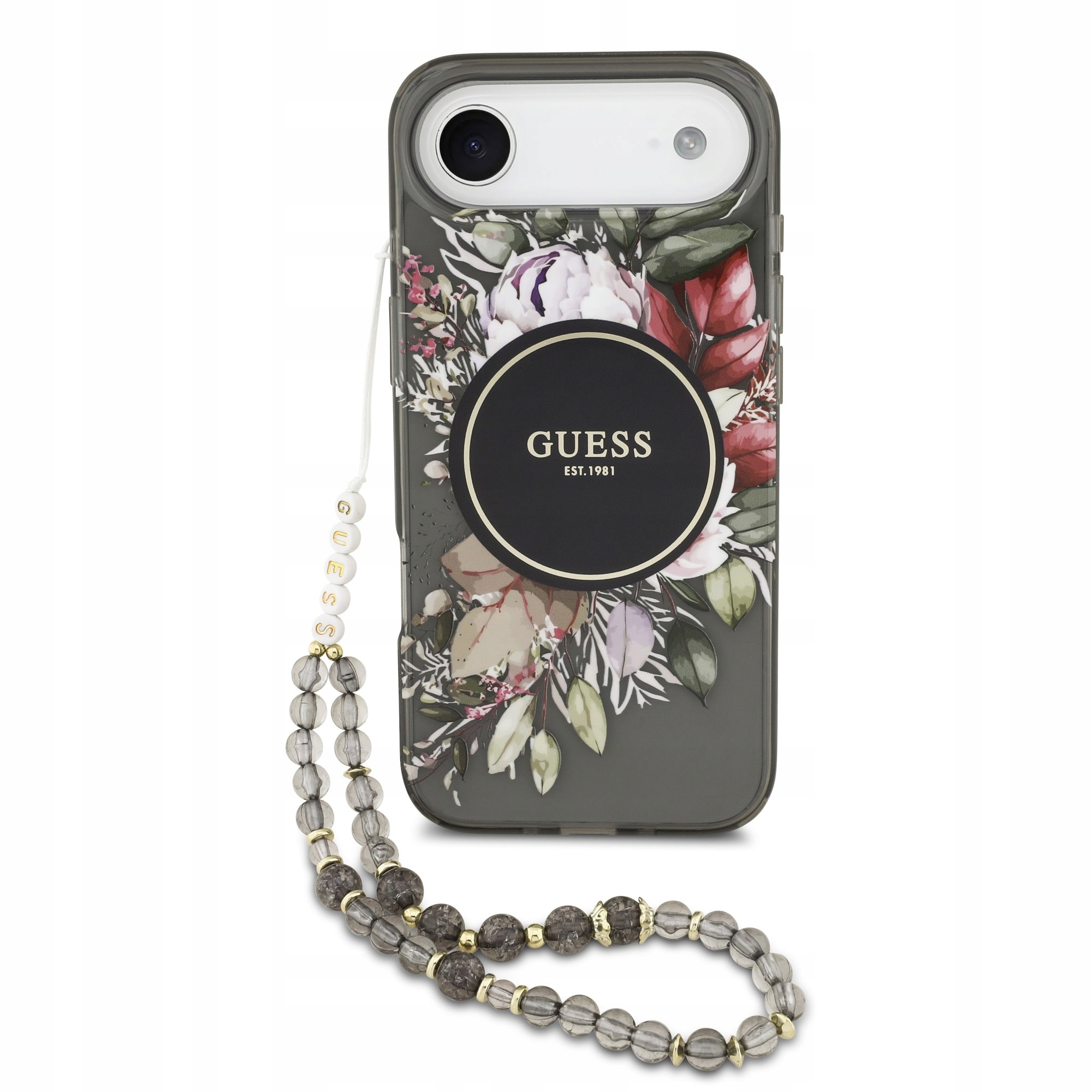 Guess IML Flowers Strap MagSafe Etui do iPhone Air Case Cover