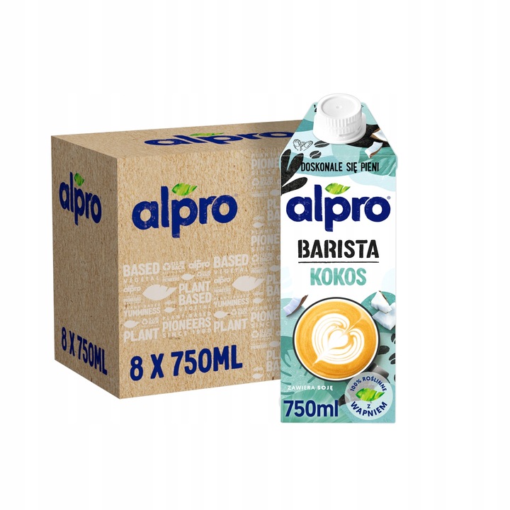 Levně Alpro Barista Kokosový Nápoj S Přídavkem Sóji A Vápníku Bezlepkový 8 x 750 ml