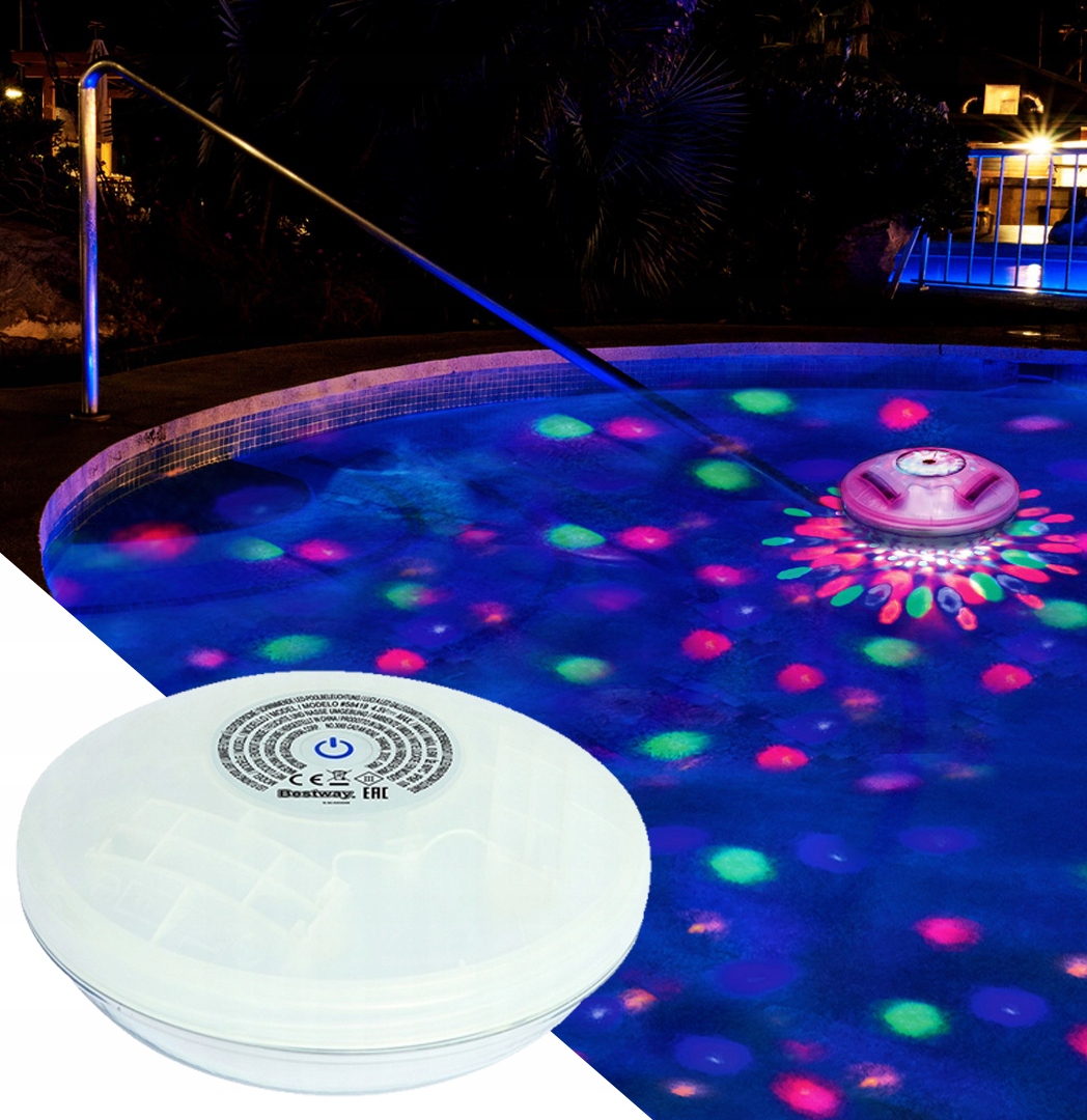 OŚWIETLENIE DO BASENU SPA JACUZZI LAMPKA BASENOWA PŁYWAJĄCA BESTWAY 58419 Marka Stator
