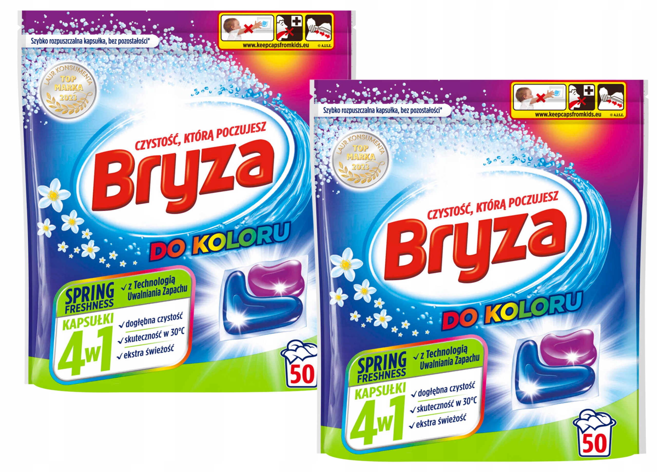 Bryza 4w1 kapsułki do prania koloru 2x50szt.