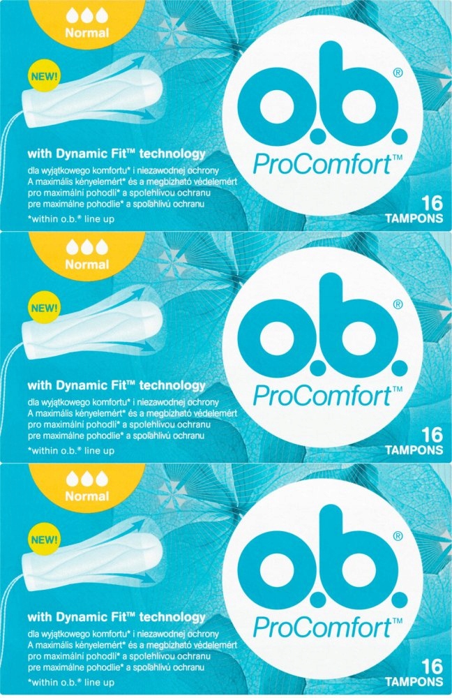 Tampony Ob ProComfort rozmiar Normal 16 szt x3