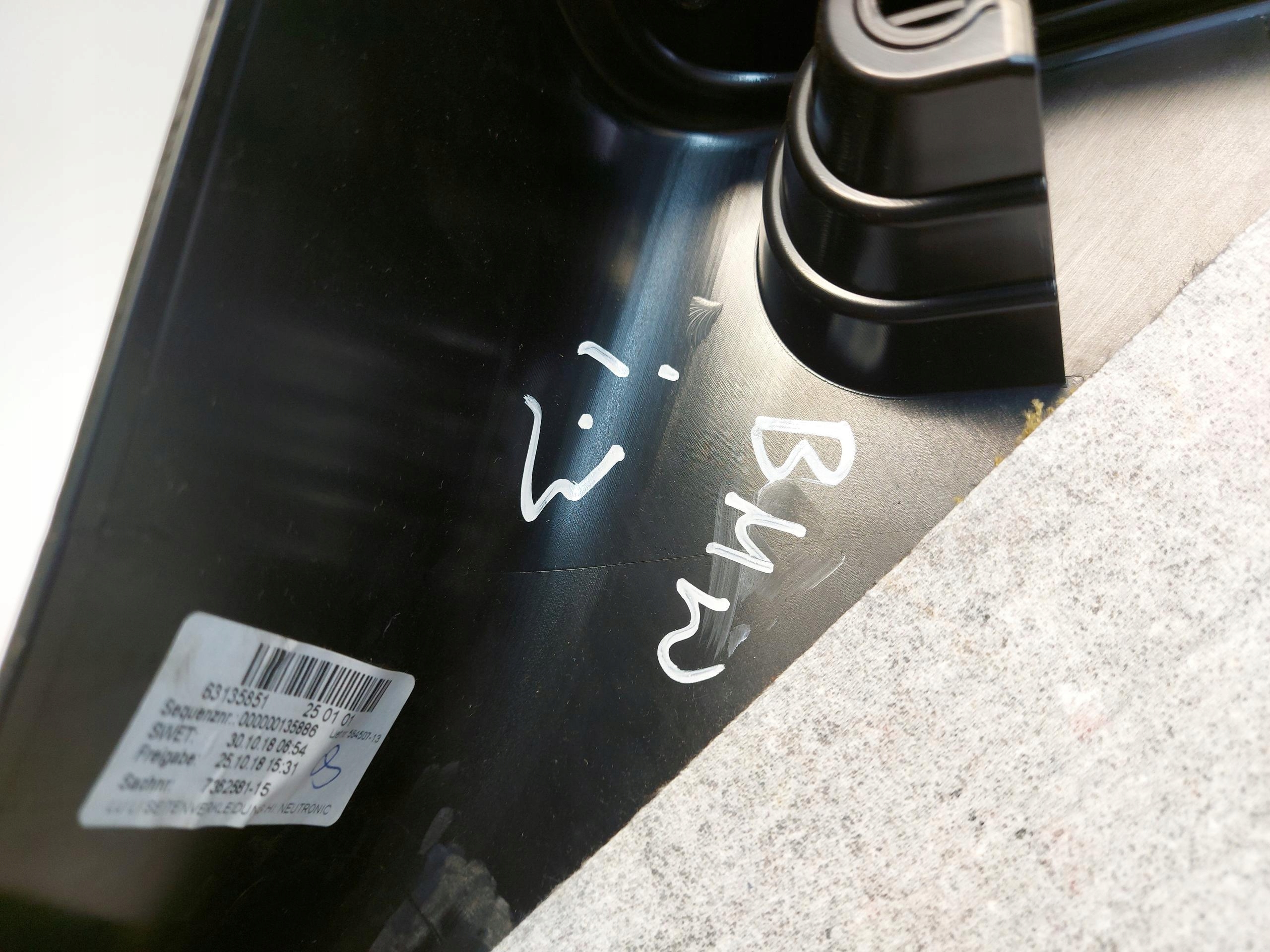 BMW i3 i01 Lci side upholstery boot right rear part 7314756