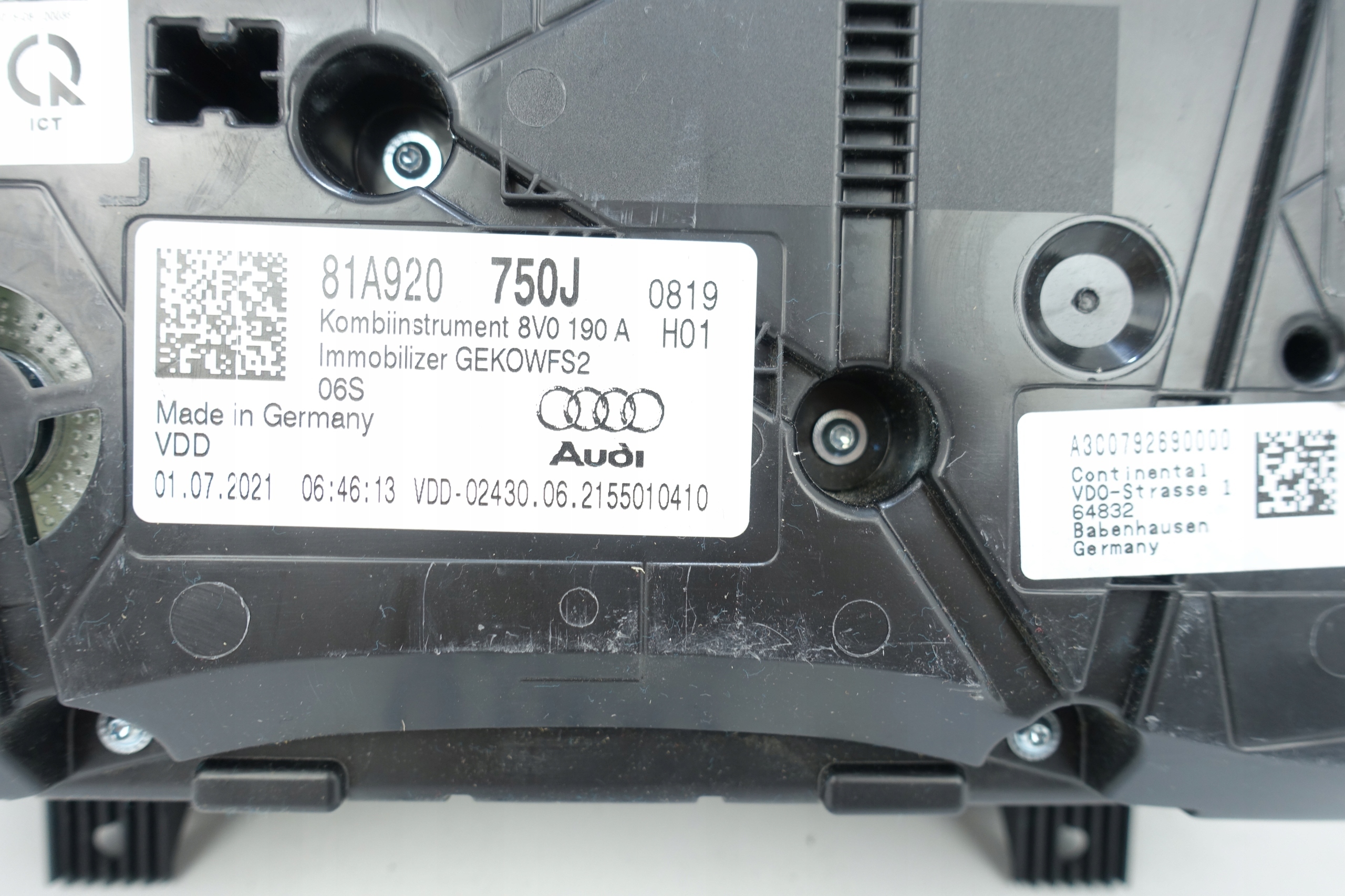 AUDI Q2 81A 2016- dials dials 81A920750J