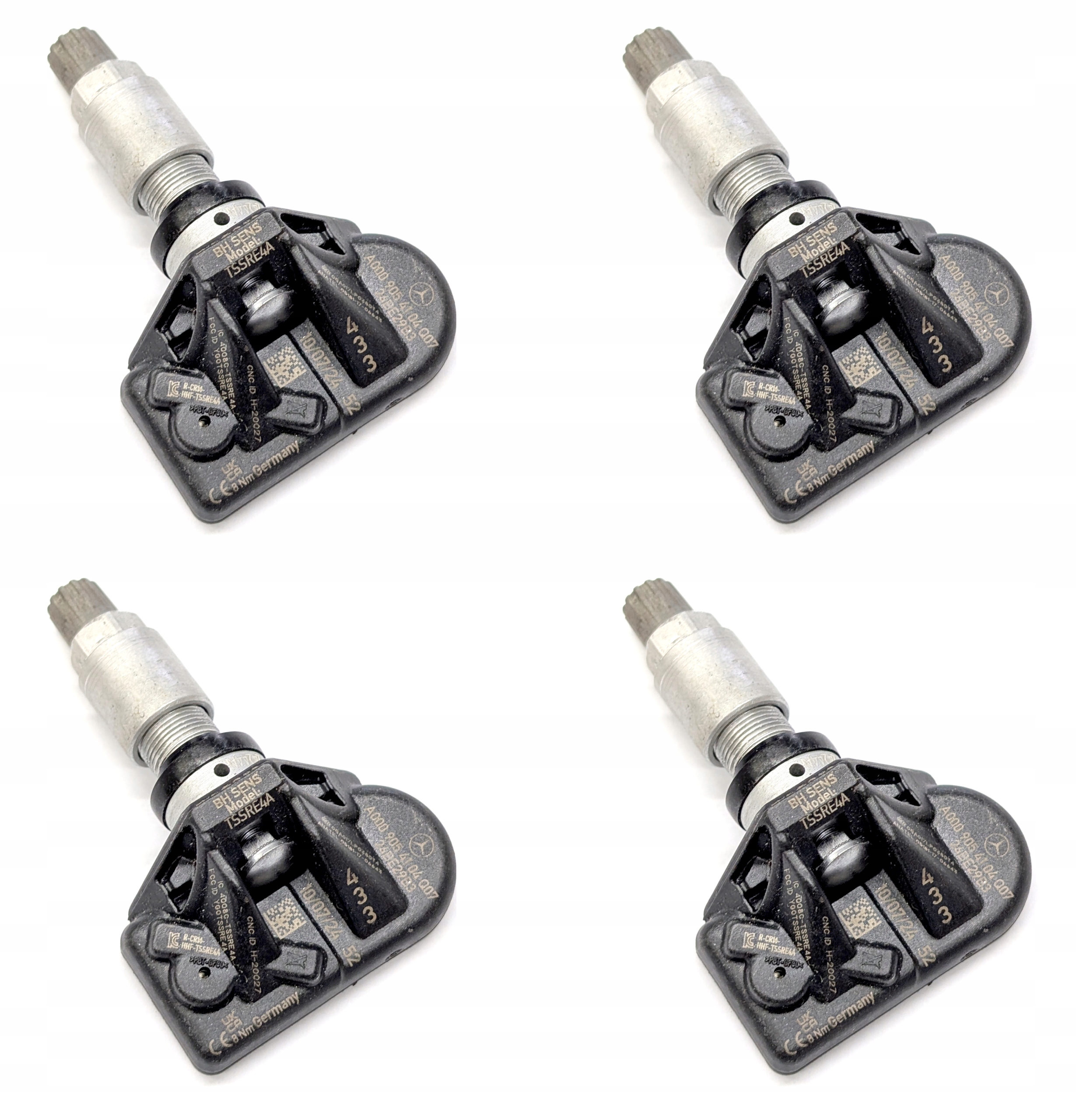 4x Originálny Senzor Tlaku Tpms Mercedes A0009054104 Q07 A0009057205