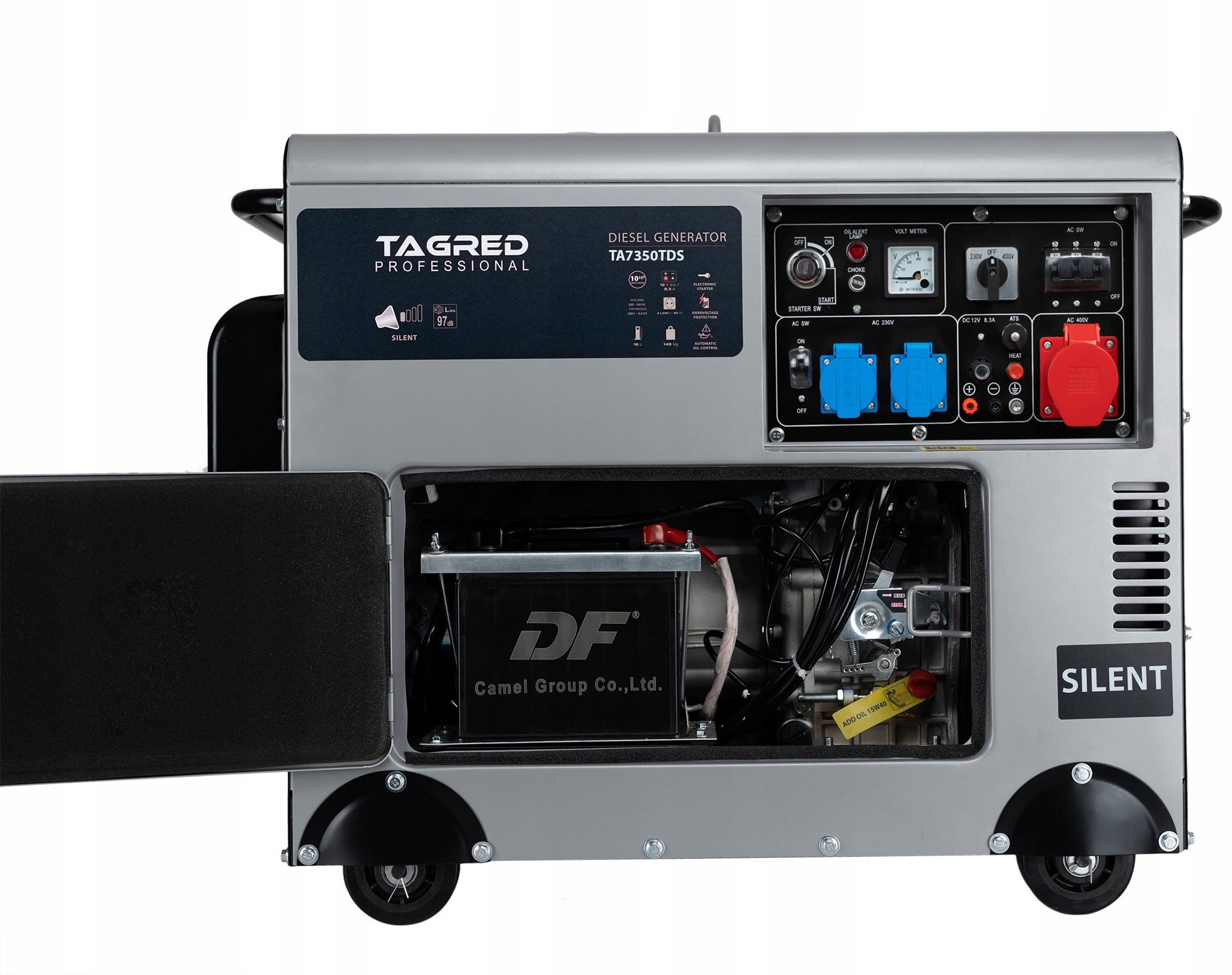 DIESEL AGREGAT PRĄDOTWÓRCZY SILENT 7350W 230V 400V Model TA7350TDS