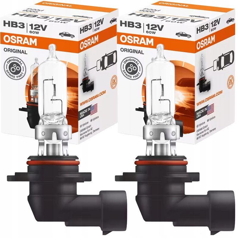 2X Żarówka Osram HB3 9005 Original 12V 60W P20d Z Homologacją