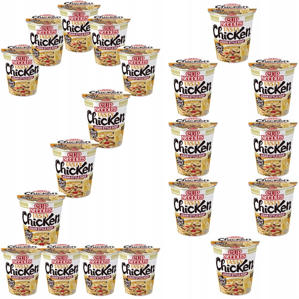 20x Blesková polévka Těstoviny Instant 350 ml Asijské kuře 63 g Nissin
