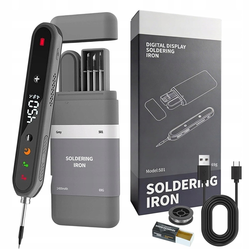 Přesná Akumulátorová Páječka Bezdrátová, Sada 450°C Usb-c