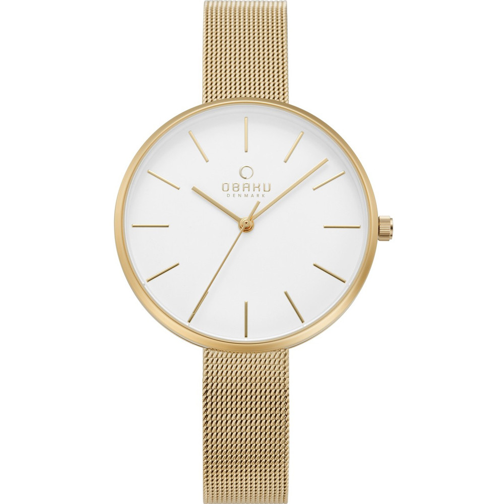 Dámské hodinky Obaku Denmark V211LXGIMG zlaté