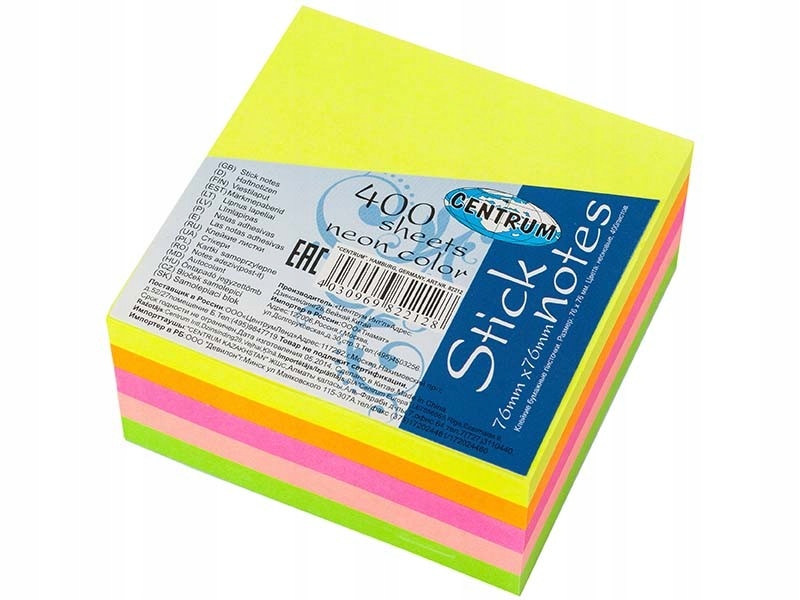 

Notes samoprzylepny Centrum 76x76mm 400 kartek