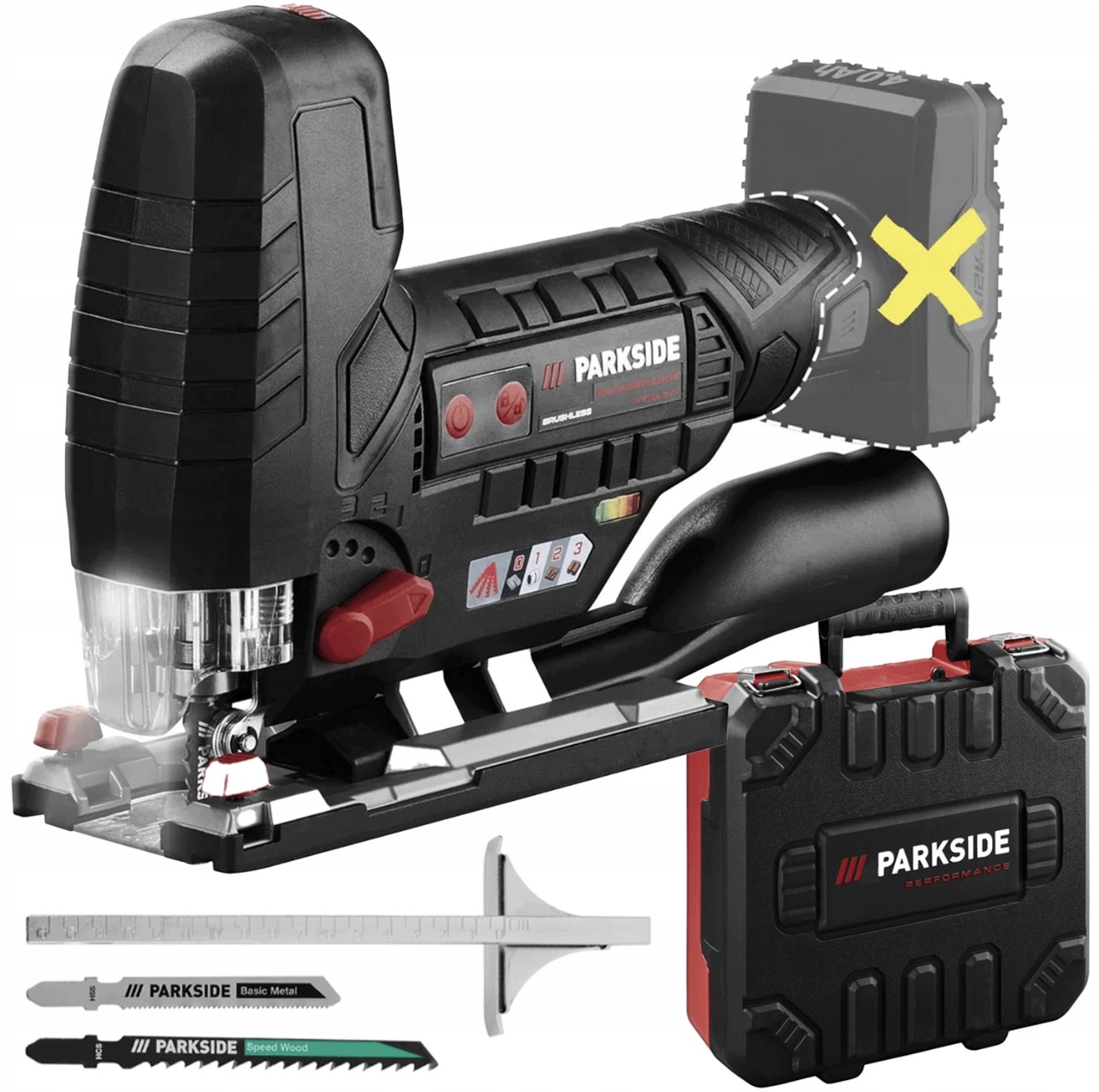 Akumulátorová přímočará pila 12V Parkside Performance Ppstka 12 A1 S Kufrem