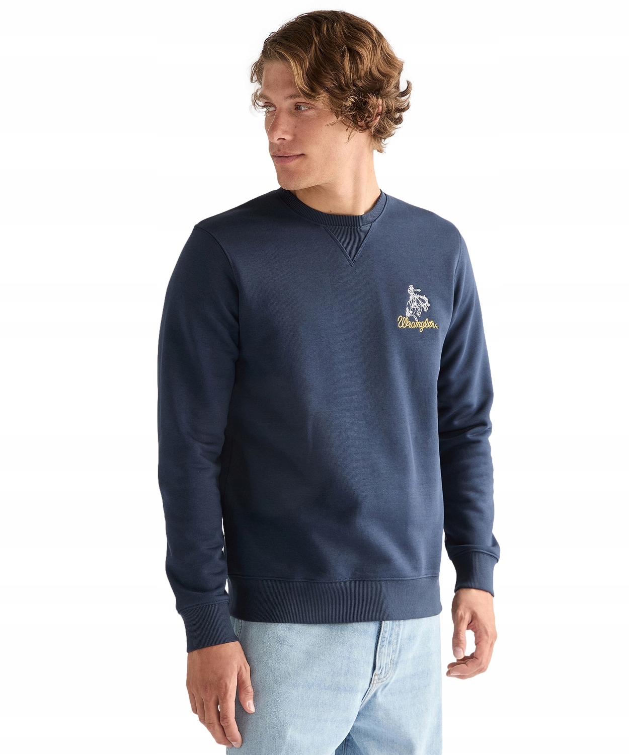 Mikina Wrangler Embroidery Crew 112378019 Navy M