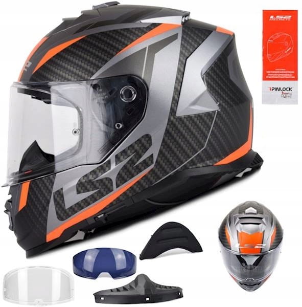 Integrálna Motocyklová Prilba LS2 FF800 Storm II Racer M.titanium Orange