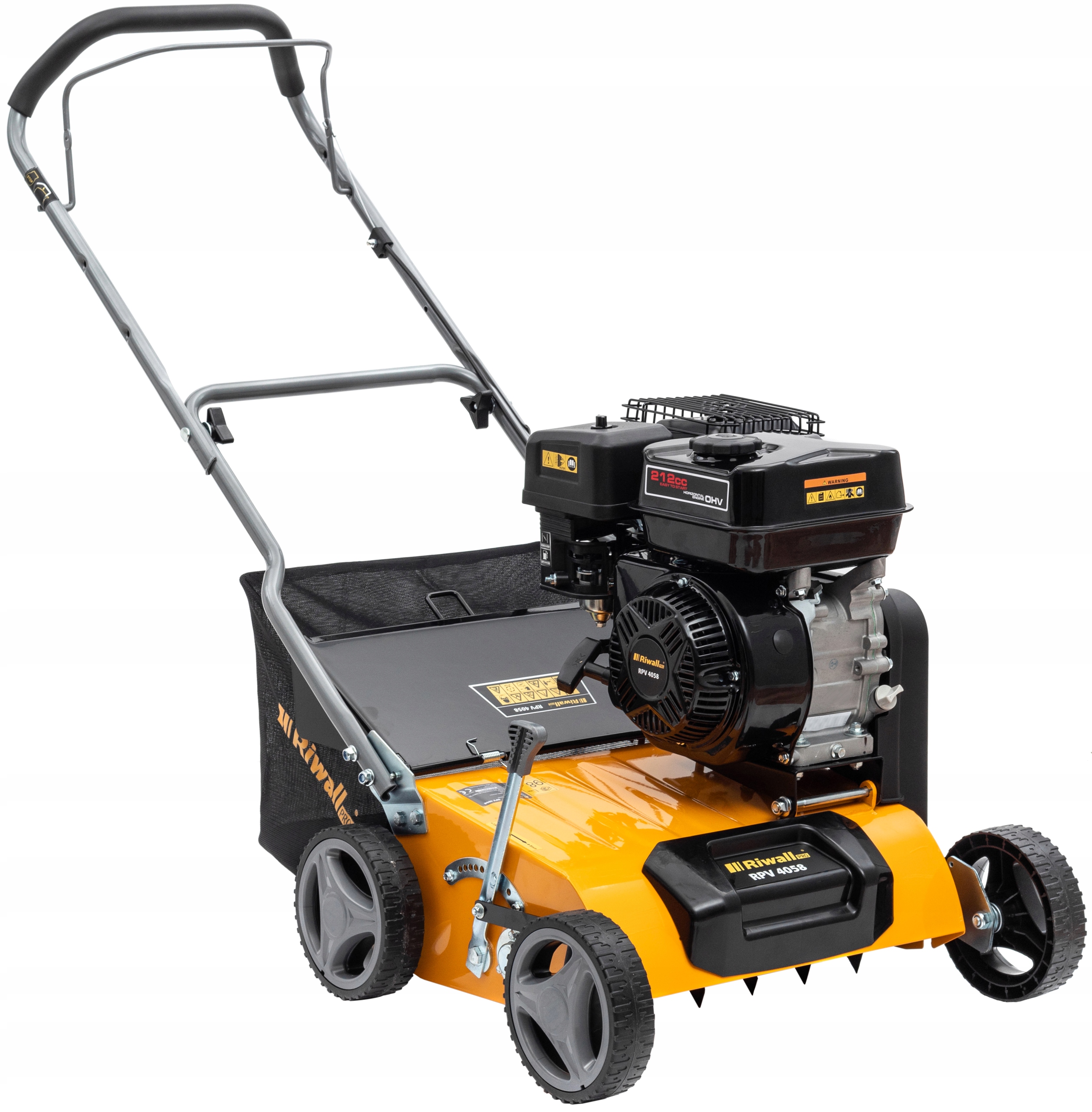 AERATOR WERTYKULATOR SPALINOWY 3W1 10KM AREATOR RIWALL PRO RPV 4058 2 WAŁKI Głębokość robocza max 120 mm