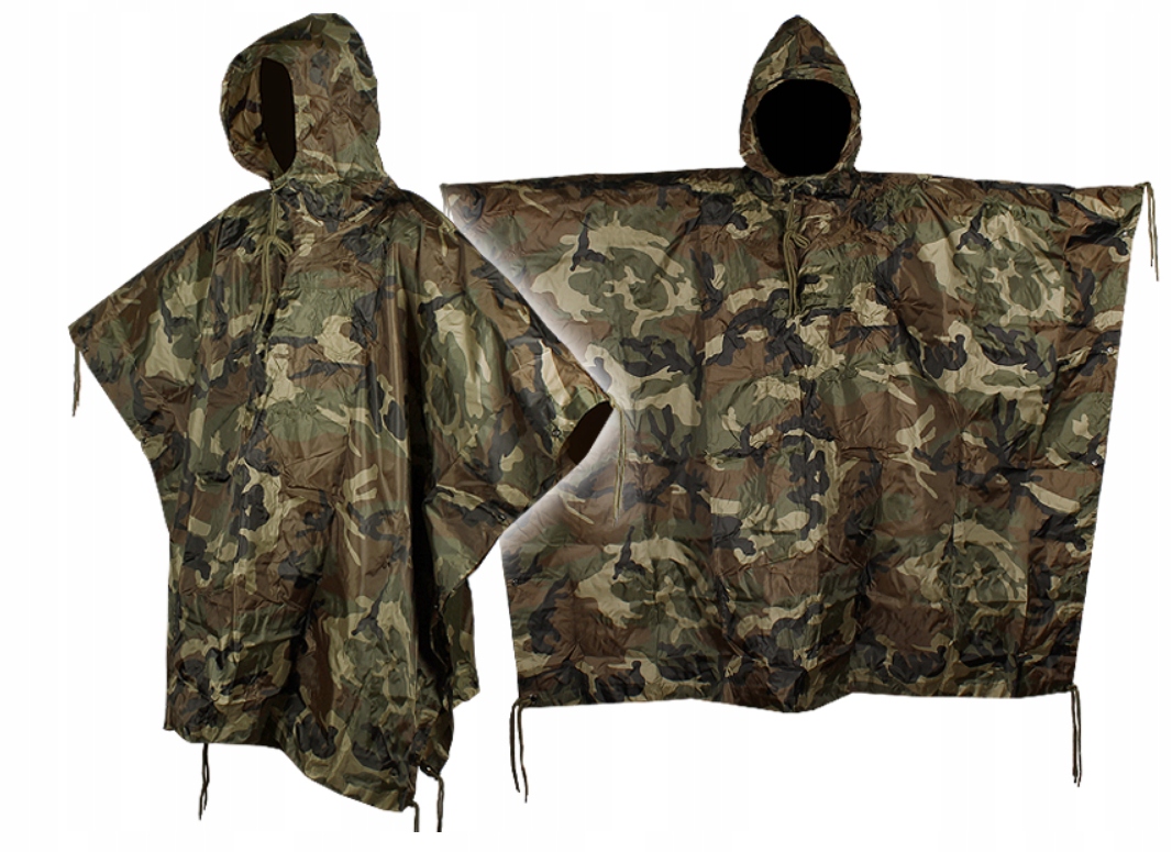 Peleryna Przeciwdeszczowa Ponczo Poncho Pałatka Mil-tec Camo Moro Woodland