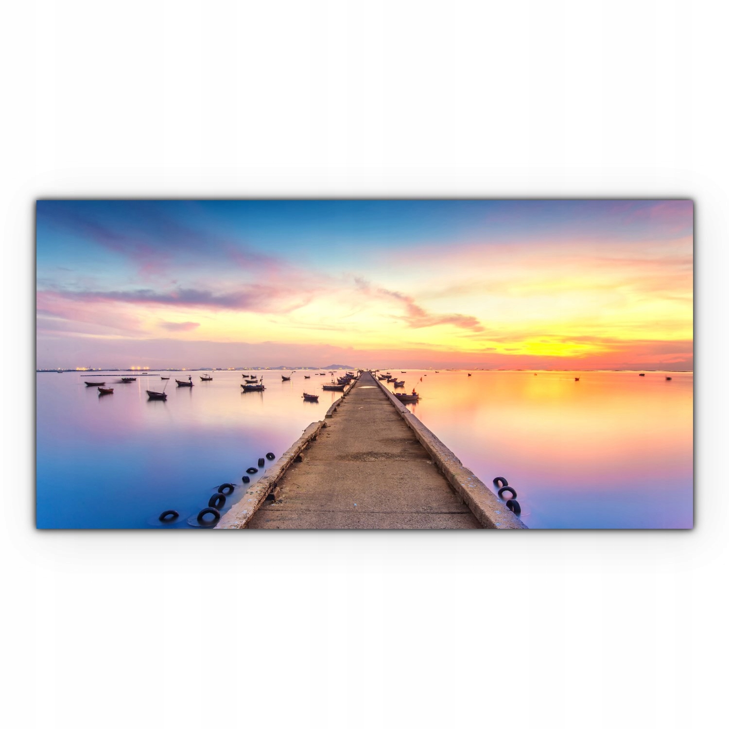 Obraz Canvas dekorace 120x60 Most západ slunce