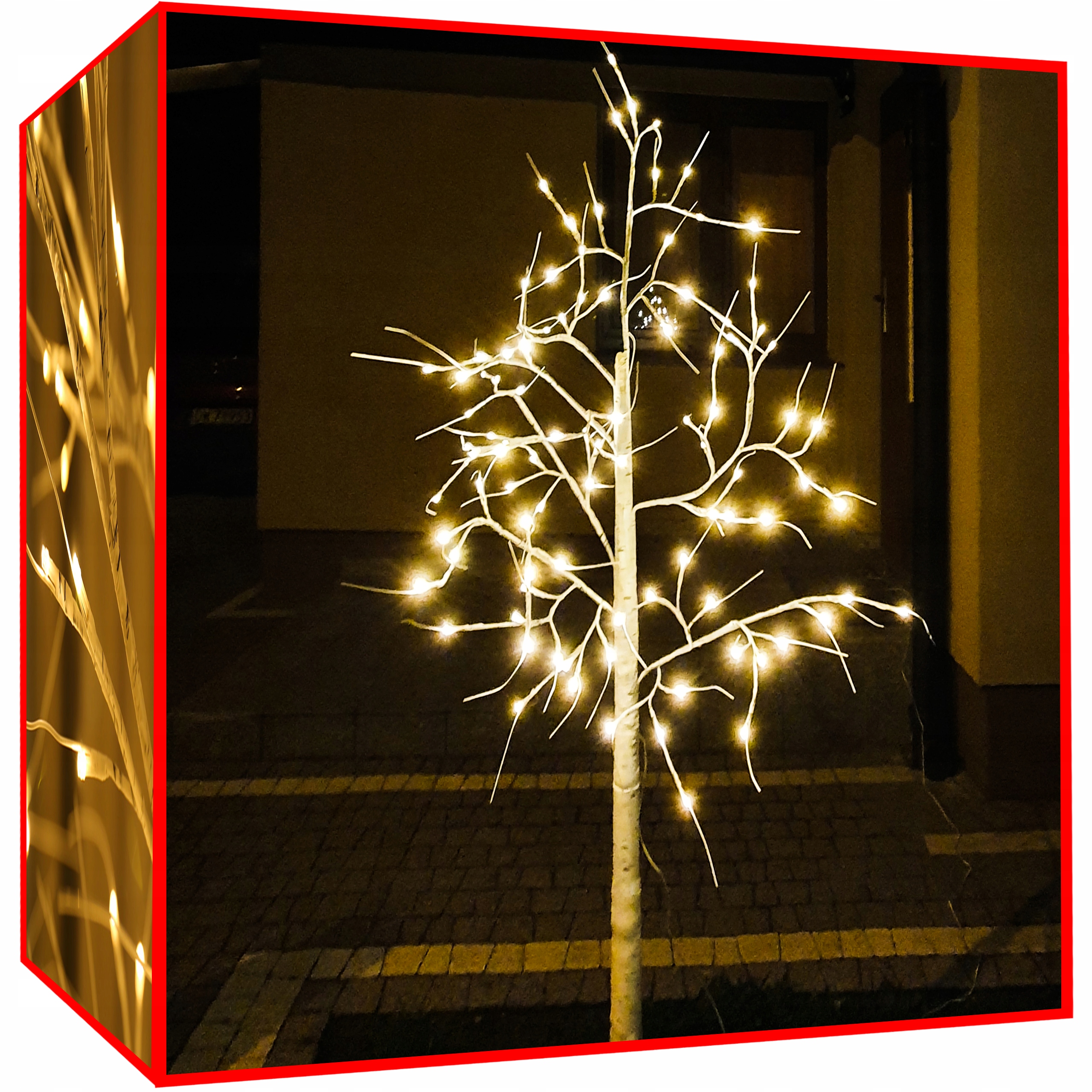 

Drzewko Led Świecące Brzoza Lampki Świąteczne 90cm
