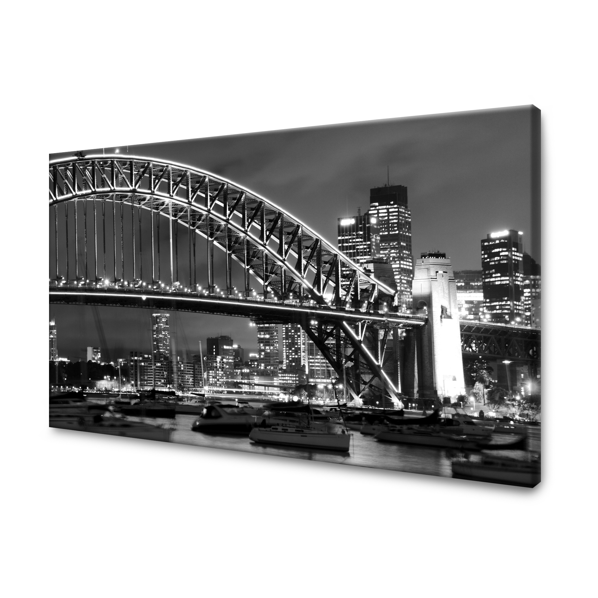 Obraz na płótnie Architektura Most nocą 90x60 cm Światła Miasta Most Sydney