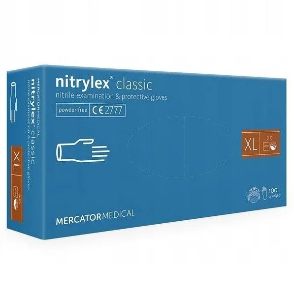 

Rękawiczki Nitrylex Classic Mercator Niebieskie XL
