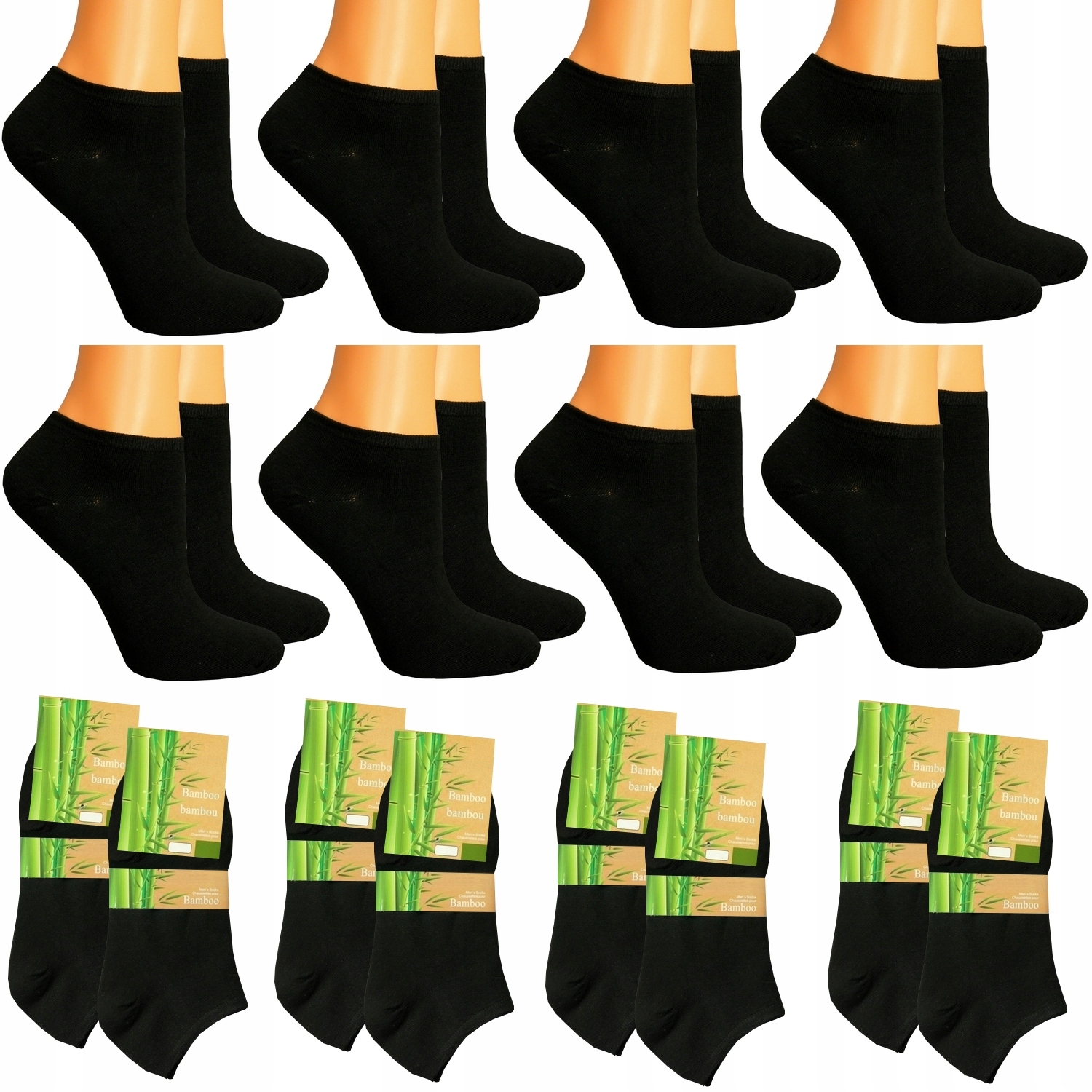 

12 x Stopki Bambusowe Damskie skarpety, 35-38