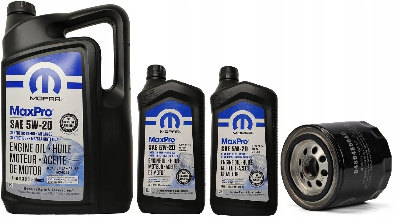 MOPAR 5W20 7L+ FILTR 4884899AC DODGE RAM JEEP HEMI