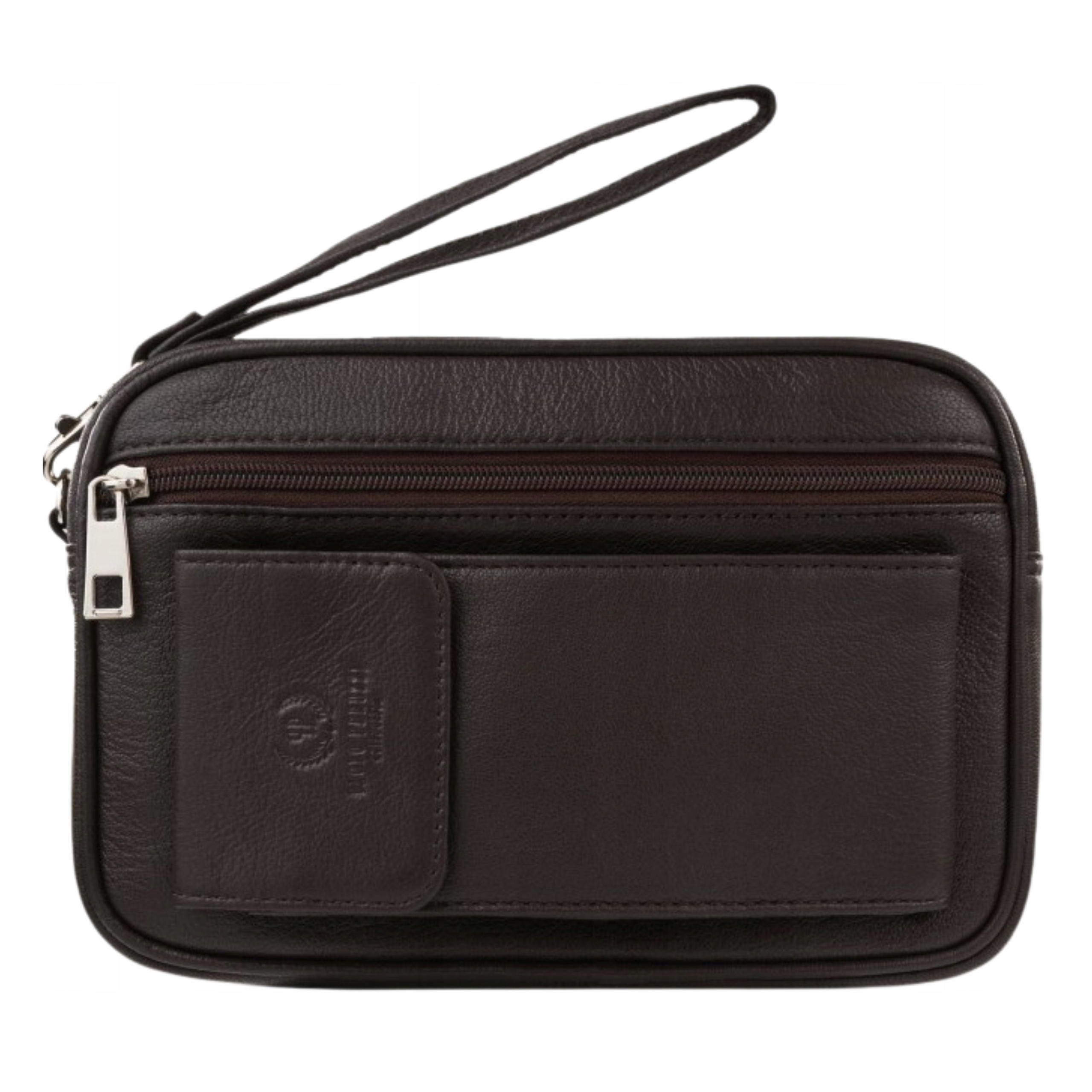 Pánská kožená taška s odnímatelným úchytem na ruku Paolo Peruzzi, hnědá