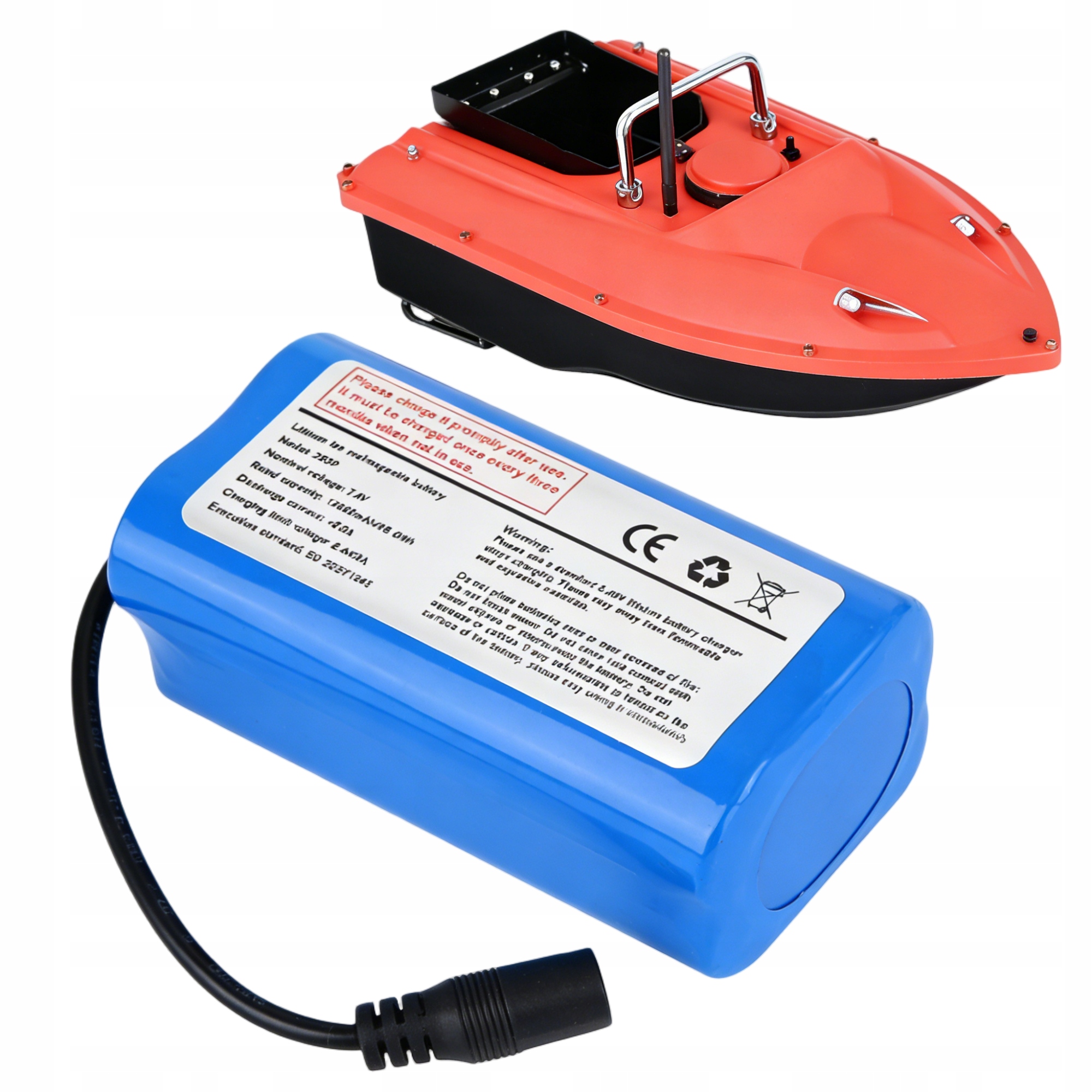 Akumulator Bateria Do Łódki Zanętowej 12000 mah 7,4 v