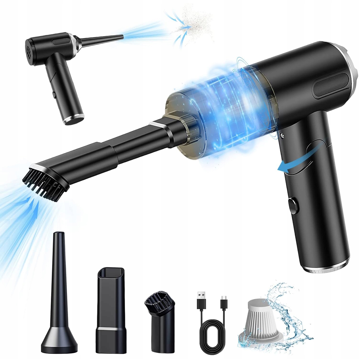 BEZPRZEWODOWY ODKURZACZ RĘCZNY 120W DO SAMOCHODOWY DYWANÓW DOMU