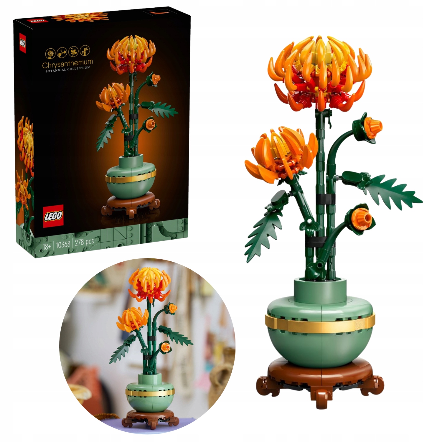 Lego Botanicals 10368 Chryzanthemum Chryzantema Na Walentynki