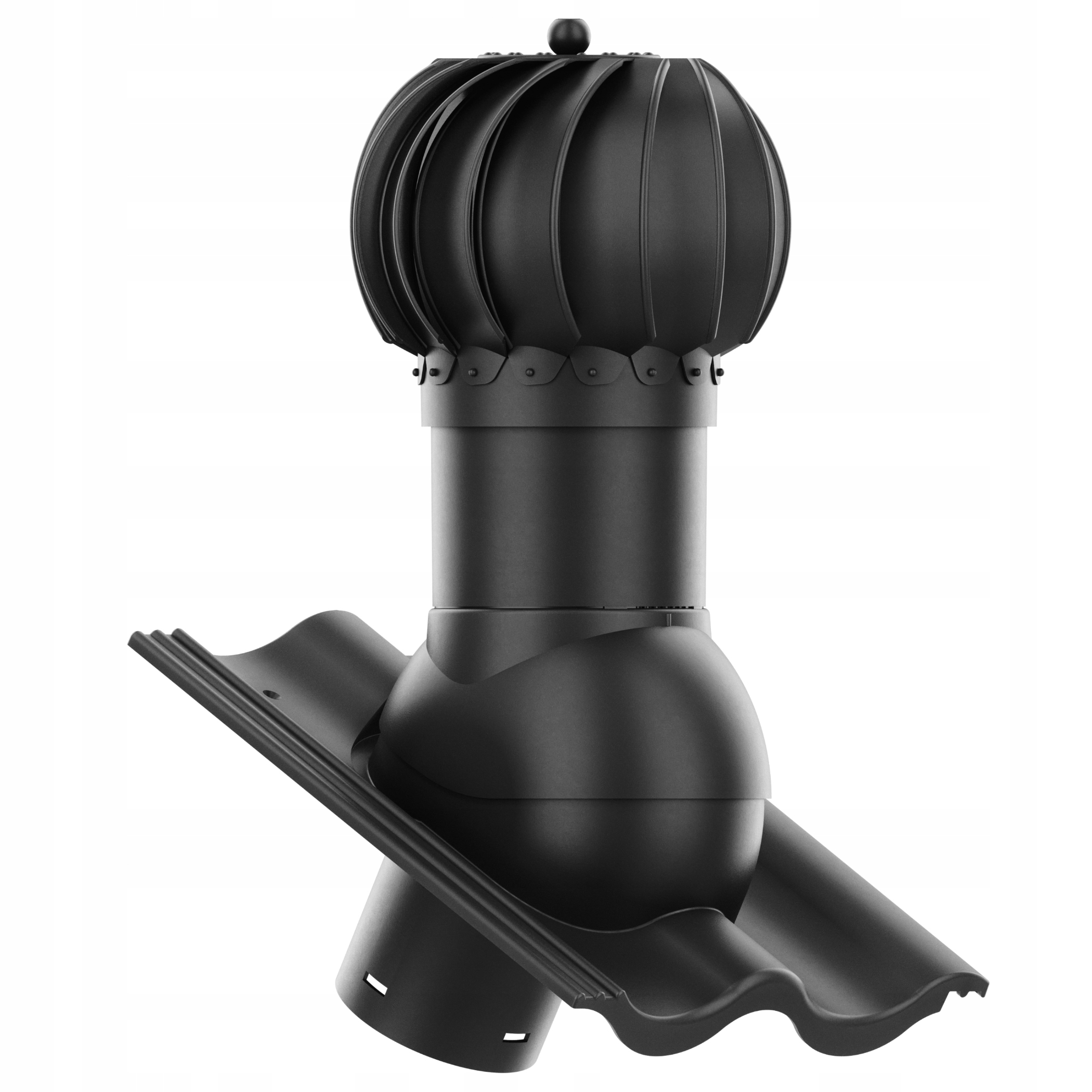 Větrací komín Otočný kulový fi125 Benders Palema Černý/granitový